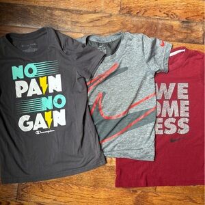 3 Boys shirts size 7 champion / Nike
